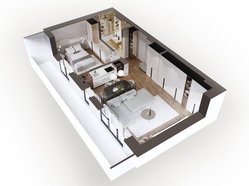 Horizon Pipera - 2 camere  Avans de doar 10%   2 parcari Klaus incluse